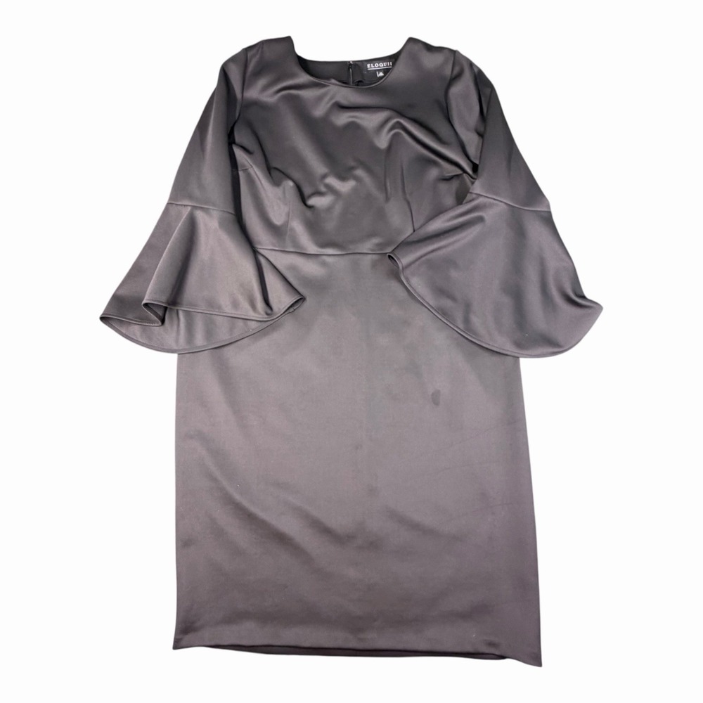 ELOQUII‎ Bell Sleeve Sheath Dress Gray Size 24